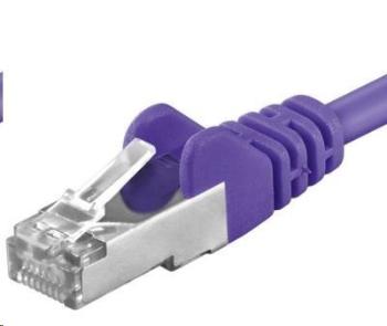 PREMIUMCORD Patch kabel CAT6a S-FTP, RJ45-RJ45, AWG 26/7 1, 5m fialová