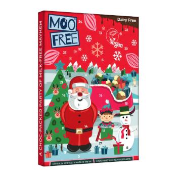 Kalendář adventní kakaový 70 g   MOO FREE