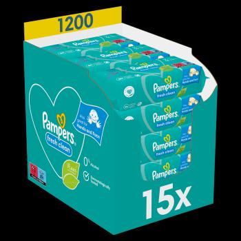 Pampers Fresh Clean vlhčené ubrousky 15x80 ks