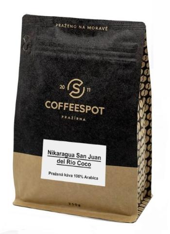 Coffeespot Nikaragua San Juan del Río Coco zrnková káva 250 g