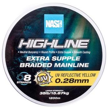 Nash splétaná šňůra highline extra supple braid uv yellow 1200 m - 0,28 mm 15,87 kg