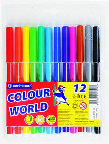 Centropen Fixy COLOUR WORLD 7550 trojboké, sada 12 barev