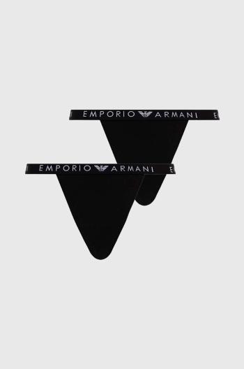 Tanga Emporio Armani Underwear 2-pack černá barva, 164522 4F227