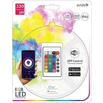 Avide Set Wifi LED pásek RGB s ovládáním a zdrojem 5m (ABLSBL12V5050-30RGB-WIFI_IR)