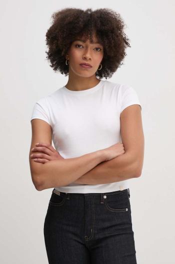 Bavlněné tričko Calvin Klein Jeans bílá barva, J20J224654