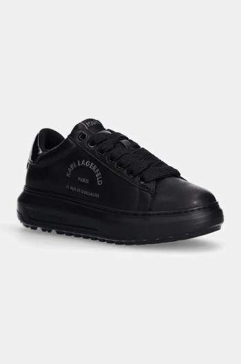 Kožené sneakers boty Karl Lagerfeld KAPRI LUG černá barva, KL57538