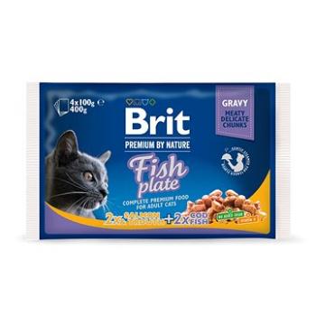 Brit Premium Cat Pouches Fish Plate 400 g (4 × 100 g) (8595602506248)