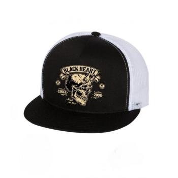 Kšiltovka BLACK HEART Devil Skull Trucker WHT  bílá