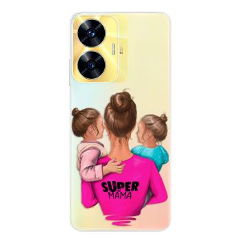 Odolné silikonové pouzdro iSaprio - Super Mama - Two Girls - Realme C55