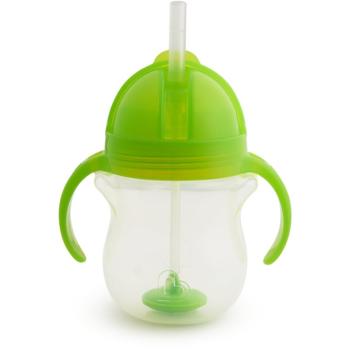 Munchkin Click Lock™ Tip & Sip hrnek s brčkem se závažím Green 6 m+ 207 ml