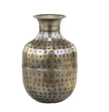 Mosazná antik kovová váza Vase for Deco - Ø 10*16 cm 64080513