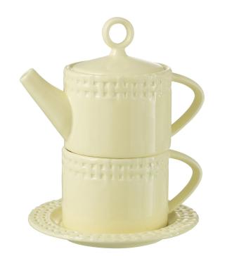 Žlutý keramický Tea for One Hella Yellow - 18*16*22 cm 34656