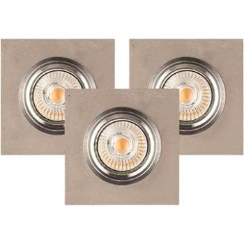 SADA 3x LED Podhledové svítidlo VITAR 3xGU10/5W/230V beton (117445)