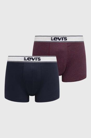 Boxerky Levi's 2-pack pánské, fialová barva