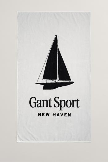 PLÁŽOVÁ OSUŠKA GANT SAILING PRINT BEACH TOWEL 100x180 WHITE