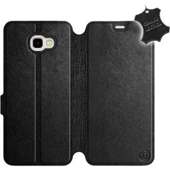 Flip pouzdro na mobil Samsung Galaxy J4 Plus 2018 - Černé - kožené - Black Leather (5903226504725)