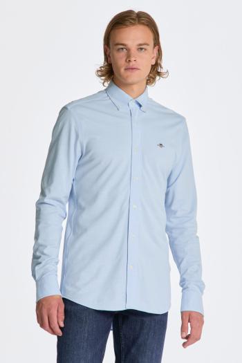 KOŠILE GANT REG JERSEY PIQUE SHIRT CAPRI BLUE