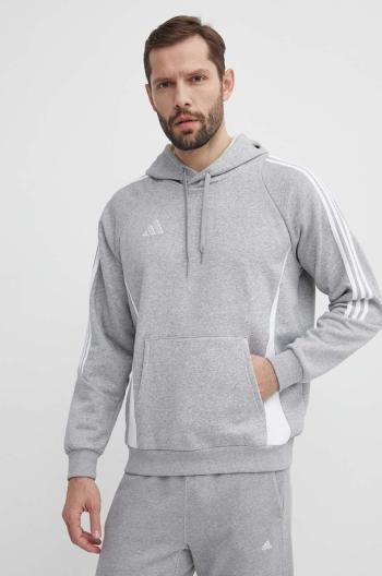 Tepláková mikina adidas Performance Tiro 24 šedá barva, s kapucí, IR7545