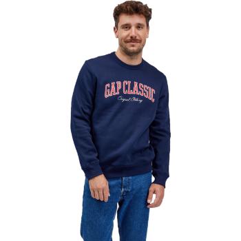 GAP LOGO FASHION CREW Pánská mikina, tmavě modrá, velikost