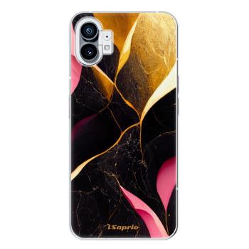 Odolné silikonové pouzdro iSaprio - Gold Pink Marble - Nothing Phone (1)