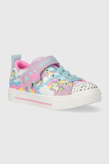 Dětské tenisky Skechers TWINKLE SPARKS JUMPIN CLOUDS fialová barva