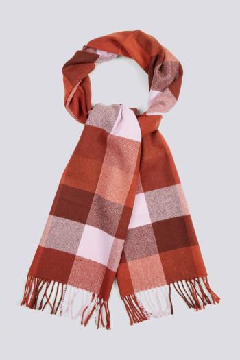 ŠÁLA GANT D2. MULTI CHECK SCARF DARK OCHRE