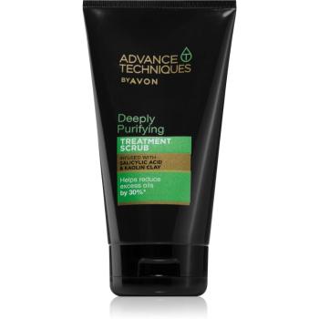 Avon Advance Techniques Deeply Purifying hloubkově čisticí peeling pro mastné vlasy 150 ml