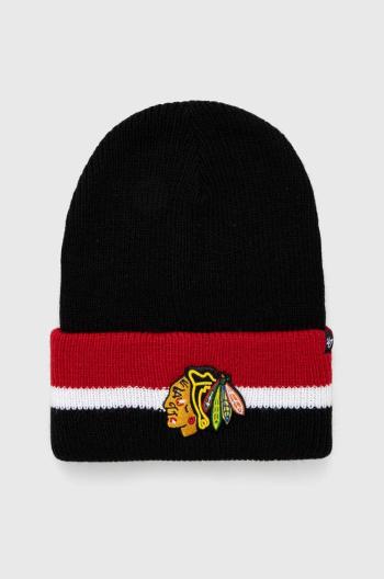 Čepice 47brand NHL Chicago Blackhawks černá barva, z tenké pleteniny