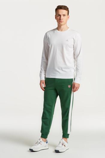 TEPLÁKY GANT D1. BANNER SHIELD PANTS FOREST GREEN