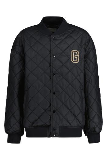 BUNDA GANT QUILTED GANT VARSITY JACKET BLACK