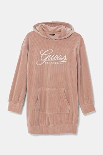 Dívčí šaty Guess růžová barva, mini, J4BK16 KCH92