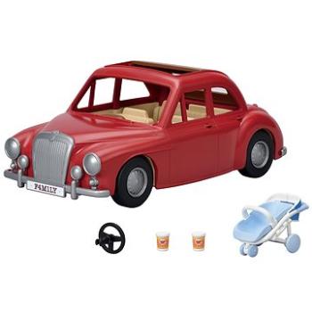 Sylvanian Families Rodinné cestovní auto červené s kočárkem a autosedačkou (5054131054482)