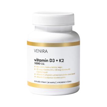 Venira Vitamin D3 + K2 1000 I.U. 80 kapslí