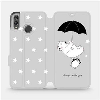 Flipové pouzdro na mobil Honor 8X - MH08P Méďa a tučňák - always with you (5903226747306)