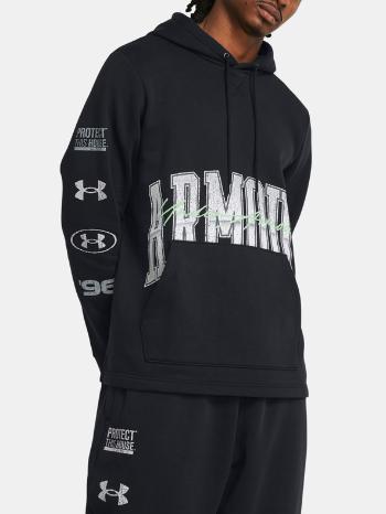 Under Armour UA Essential Flc Nov Hood Mikina Černá