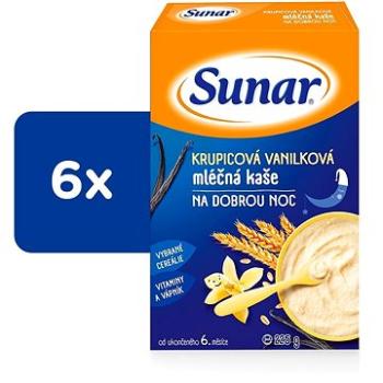 Sunar vanilková krupicová kaše mléčná na dobrou noc 6× 225 g (8592084409692)