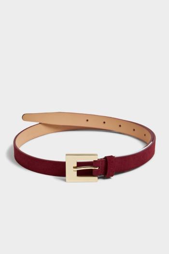 OPASEK GANT SLIM SUEDE BELT PLUMPED RED