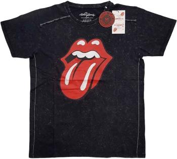 The Rolling Stones Tričko Classic Tongue (Wash Collection) Unisex Black S