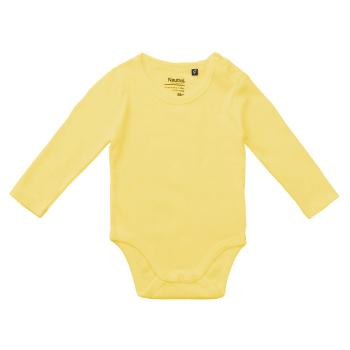 Neutral Dětské body s dlouhým rukávem z organické Fairtrade bavlny - Dusty yellow | 86