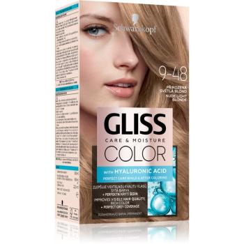 Schwarzkopf Gliss Color permanentní barva na vlasy odstín 9-48 Přirozená světlá blond 1 ks