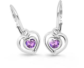 Cutie Jewellery Dětské srdíčkové náušnice C2752-10-X-2 fialová
