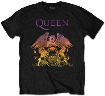 Queen Tričko Gradient Crest Unisex Black L