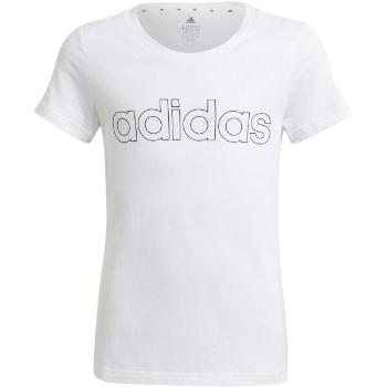 adidas LINEAR TEE Dívčí tričko, bílá, velikost