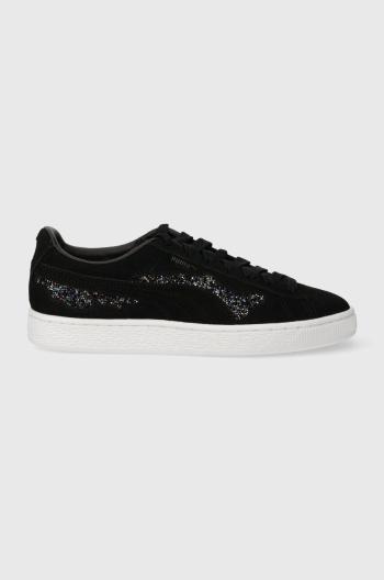 Semišové sneakers boty Puma PUMA X SWAROVSKI černá barva