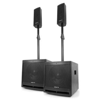 Vonyx VX1000BT 2.2 sada aktivních reproduktorů 1000W 10 "subwoofer BT USB SD MIC AUX