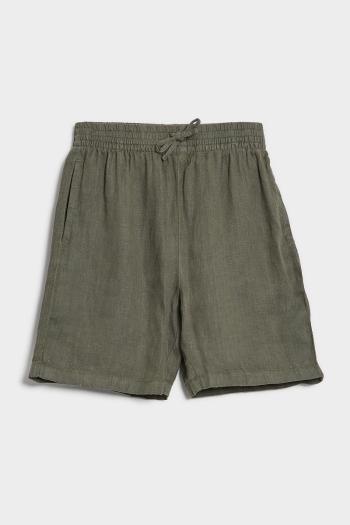 ŠORTKY GANT RELAXED LINEN SHORTS GREEN ASH