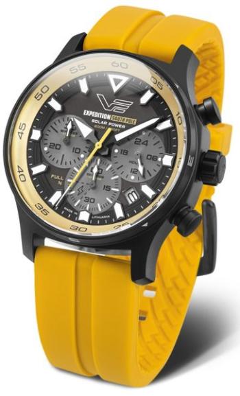 Vostok Europe Expedition South Pole Solar Power Chronograph VR42-592C763S - Žlutý silikonový řemínek