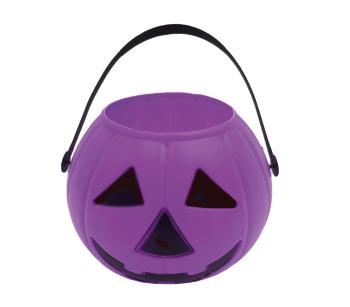 Halloween tök vödör - Lila 15 cm