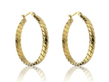 Marc Malone Elegantní kruhové náušnice Stella Gold Earrings MCE23014G