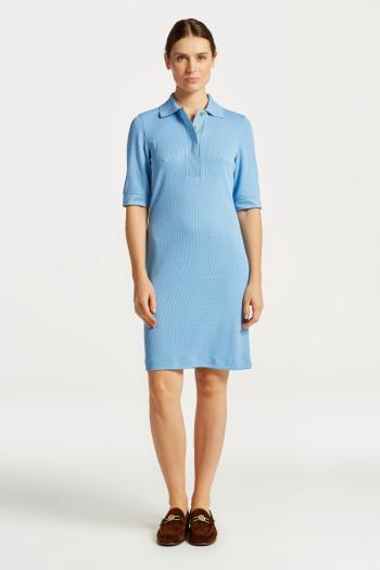 ŠATY GANT POLO PIQUE SS DRESS GENTLE BLUE